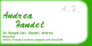 andrea handel business card